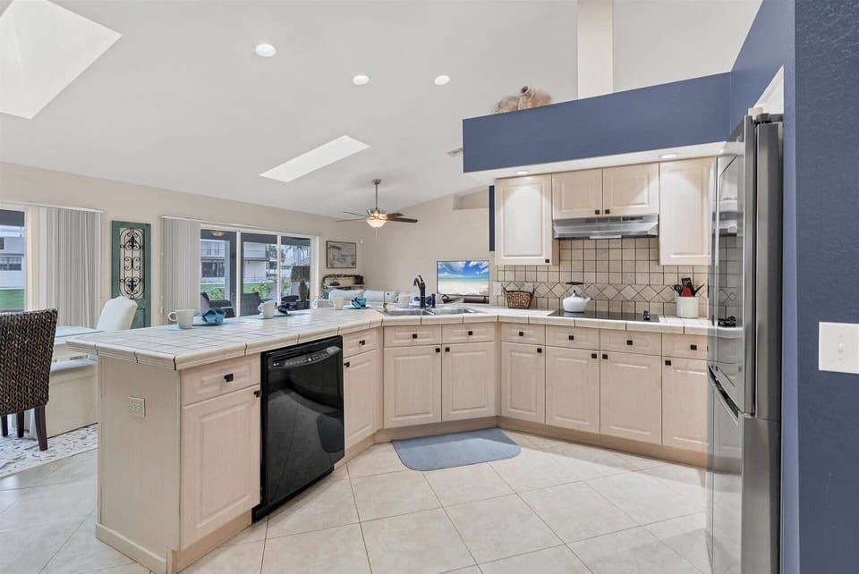 Bright, open kitchen