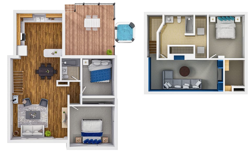 3D of both floors