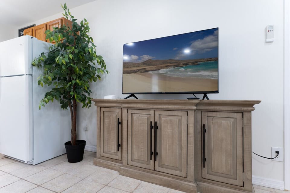 Smart TV comes with Netflix, Amazon Prime Video, and YouTube TV (looks and feels just like cable with local and live TV)
