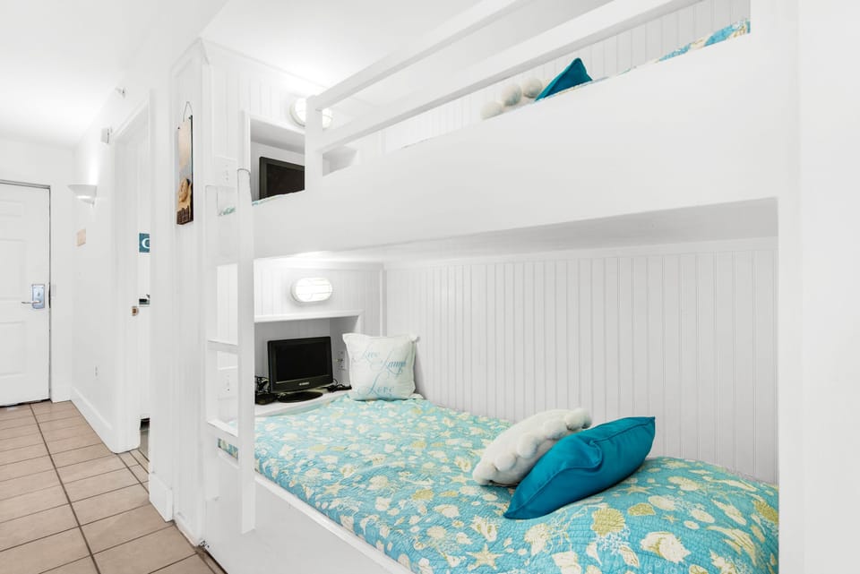 Bunk beds with flat screen TVs