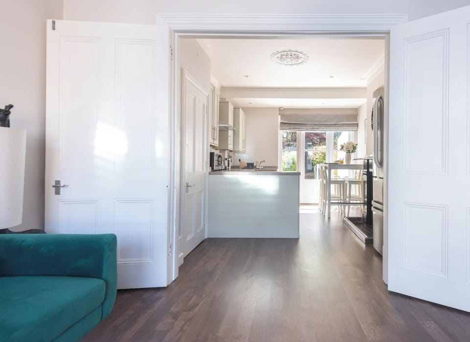 Large open plan lounge and kitchen 