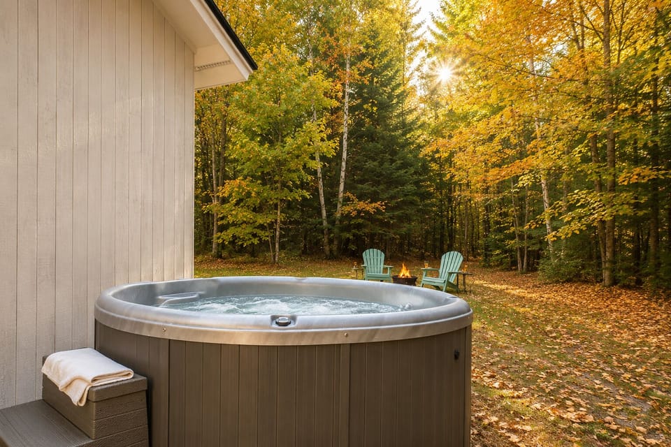 Outdoor spa tub