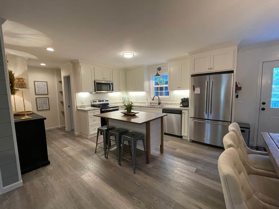 Additional seating for three at the kitchen island