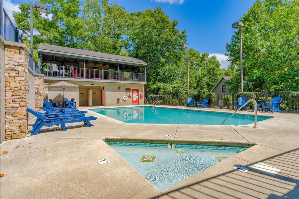 The community pool is opened seasonally
