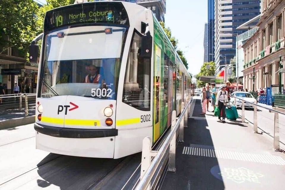 A tram stop located at the corner of Elizabeth & La Trobe st just a 2min walk from us.