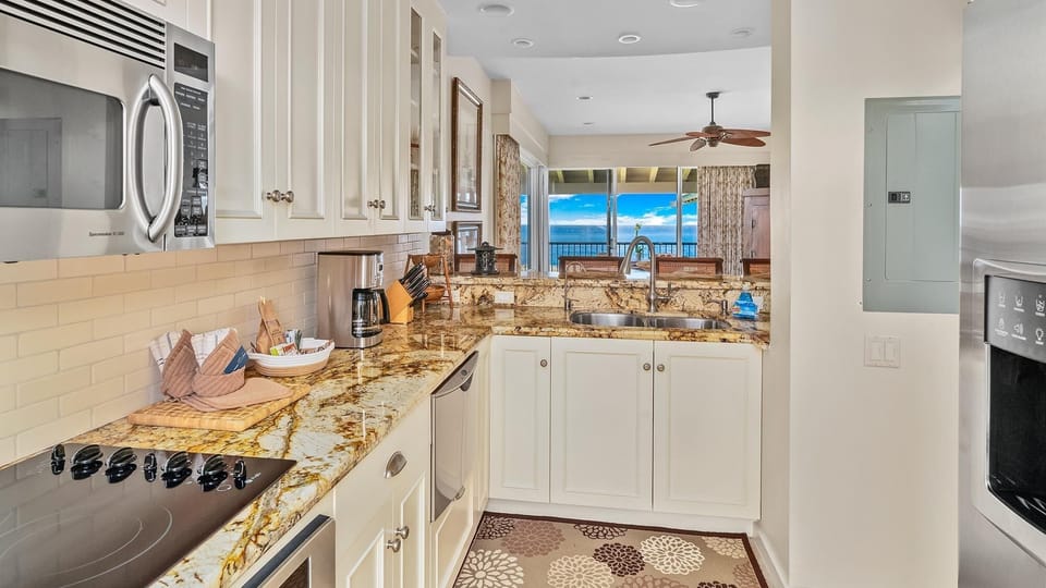 Kapalua Bay Villas #35B2 - Ocean View Kitchen - Parrish Maui