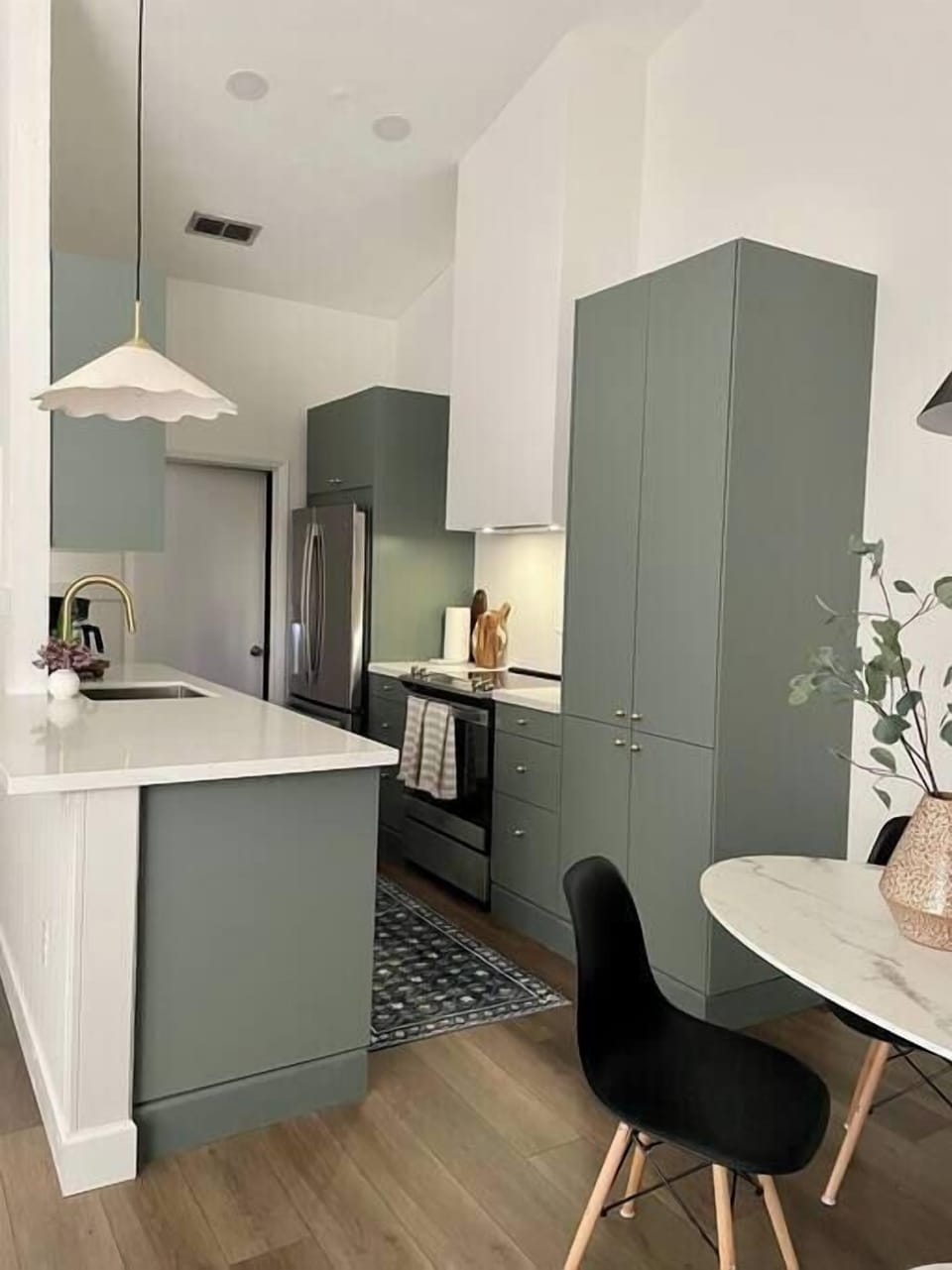 Renovated and well-appointed kitchen with stainless steel appliances