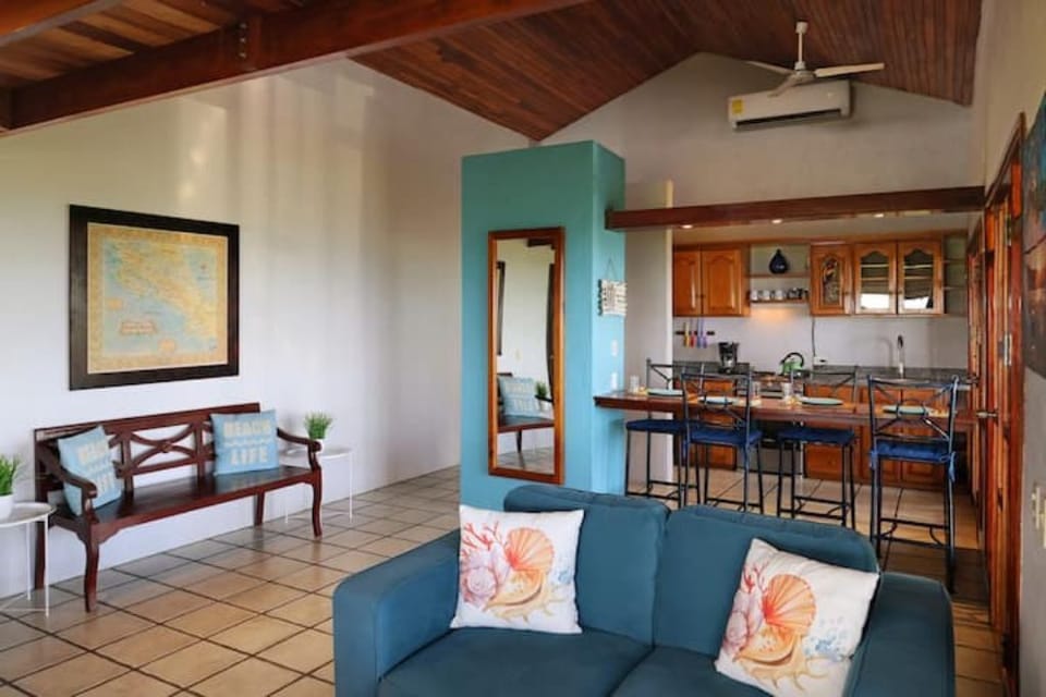 Oceanside living room and kitchen