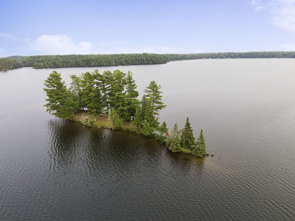 Island SO CLOSE you can kayak or boat to - tree swing, firepit, picnic table!