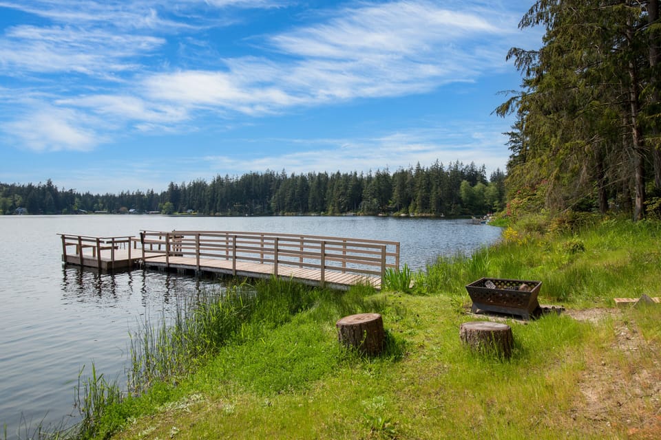Morning serenity by the lake.