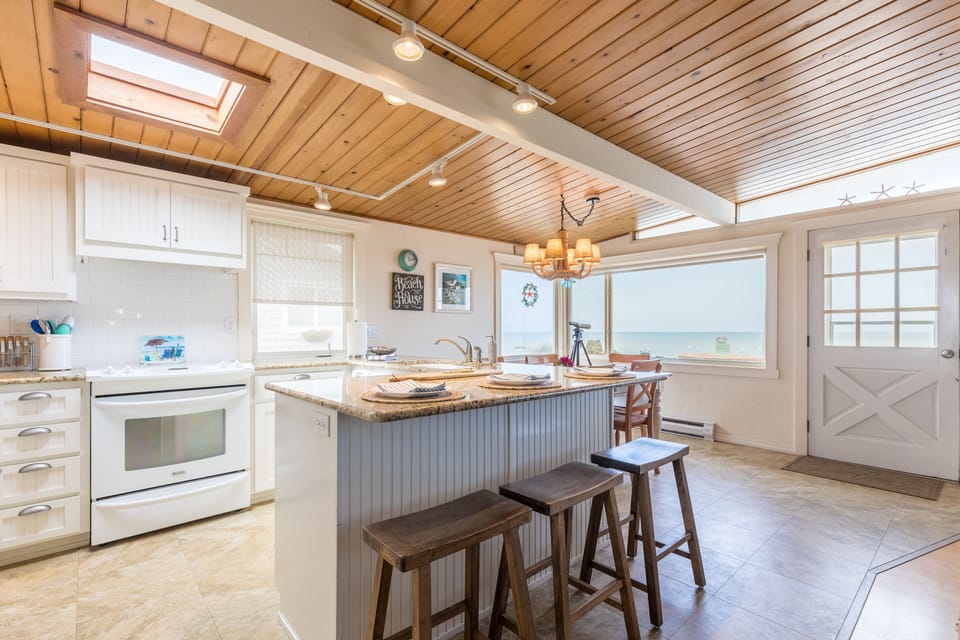 Elevate your kitchen with a spacious and stylish island countertop.