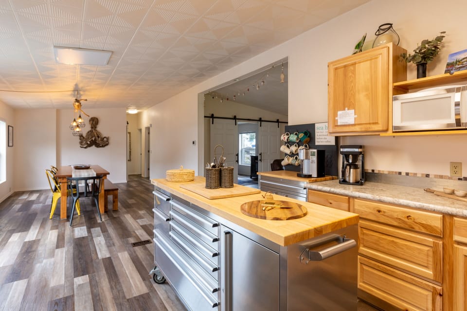 Fully-equipped kitchen has everything you need for cooking, baking, and entertaining.