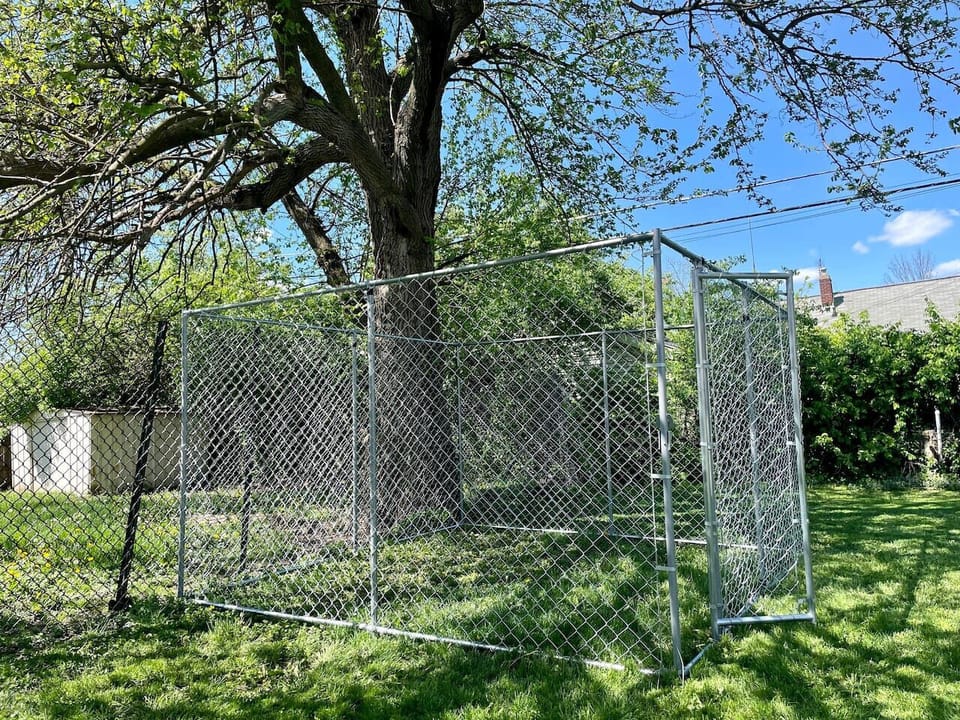 10x10 x6’h Dog Kennel Under Shade Tree