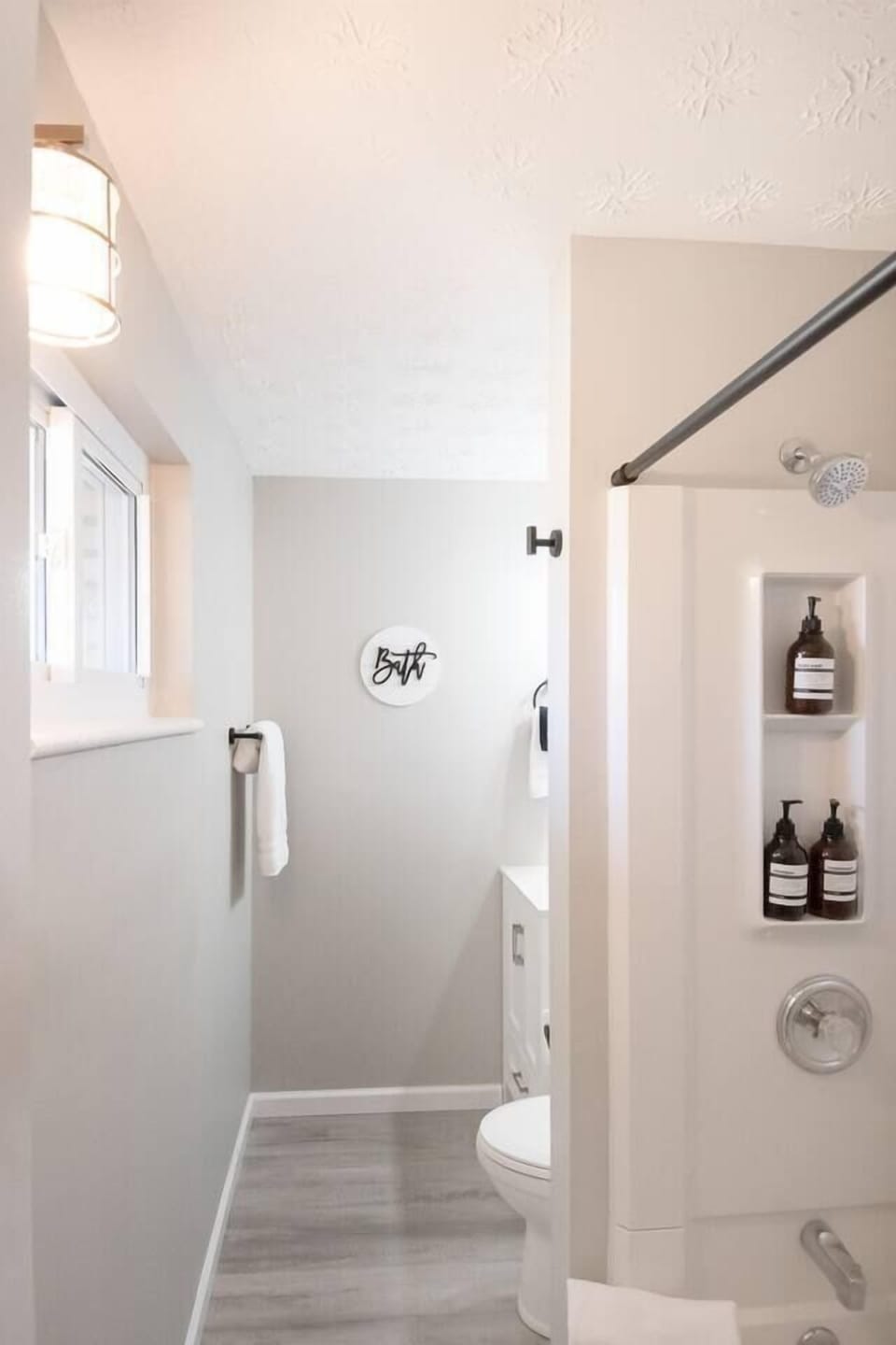 Pamper yourself in our stylish bathroom.