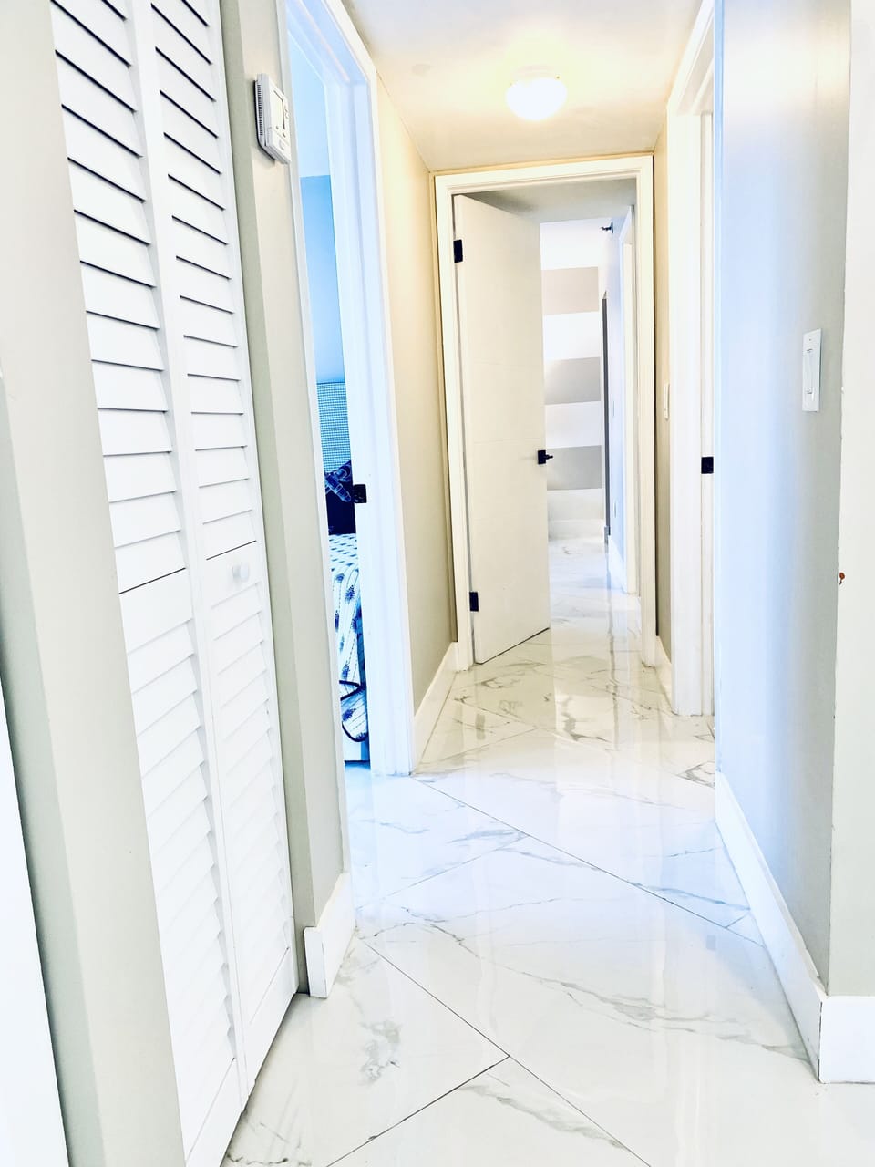 Separate Corridor between bedrooms and bathrooms