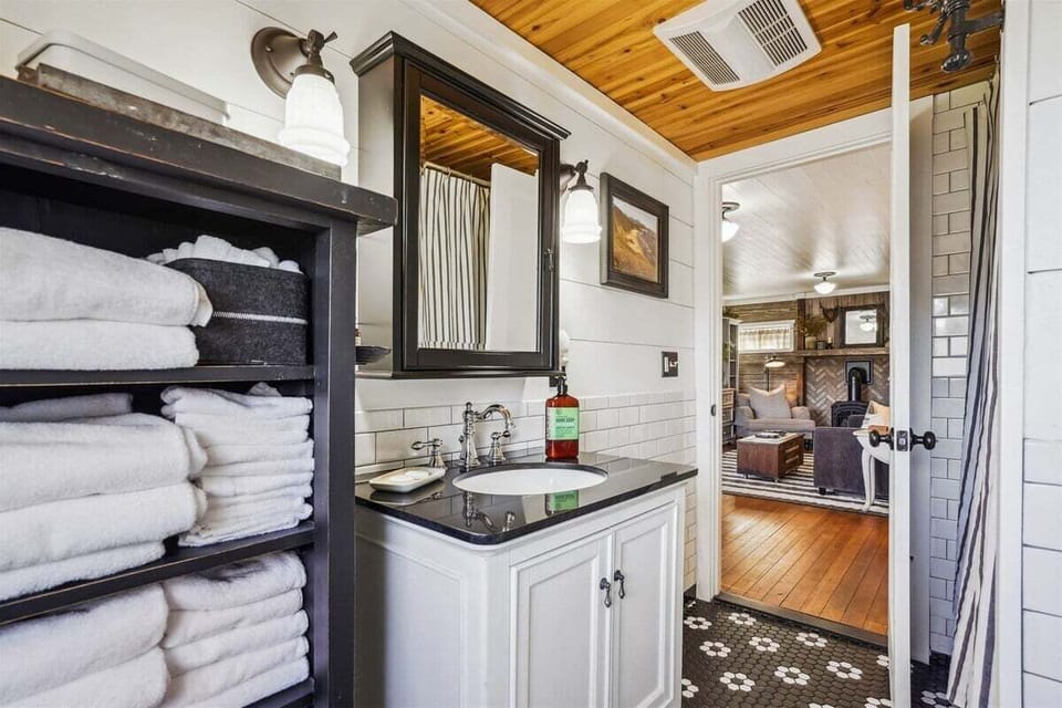 Downstairs Bathroom at Larch St. Cottage