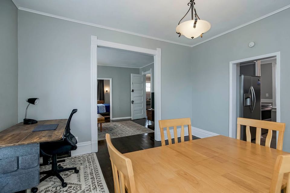 Another view of the dining room/office, which adjoins the kitchen