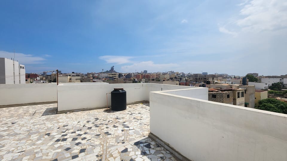 Terrase with Renaissance statue view
