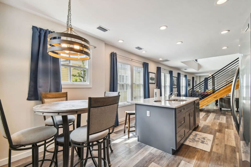 Fully equipped kitchen with modern appliances and ample space for preparing meals during your stay.