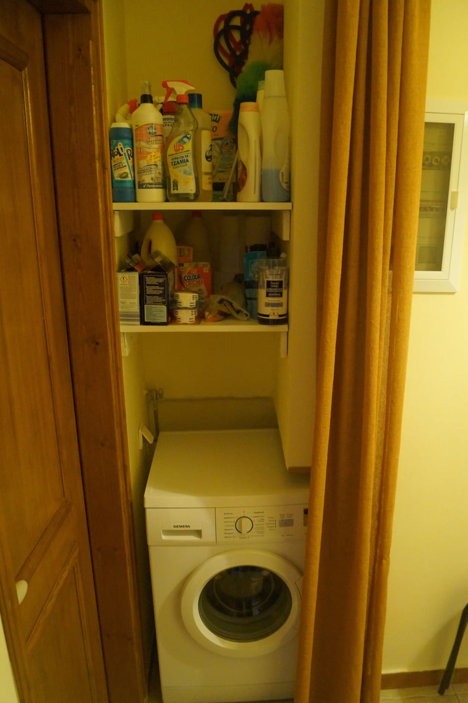 Laundry room with all necessary cleaning products