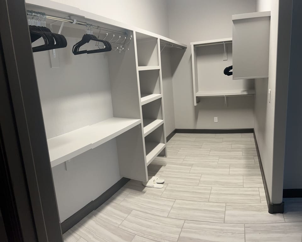 Master walk in closet