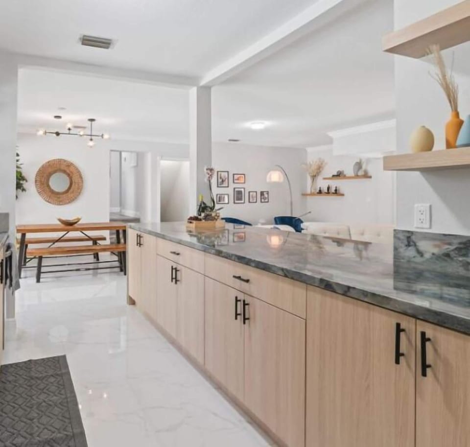 Experience the Trending Elegance of Our Spacious Kitchen and Dining Area 