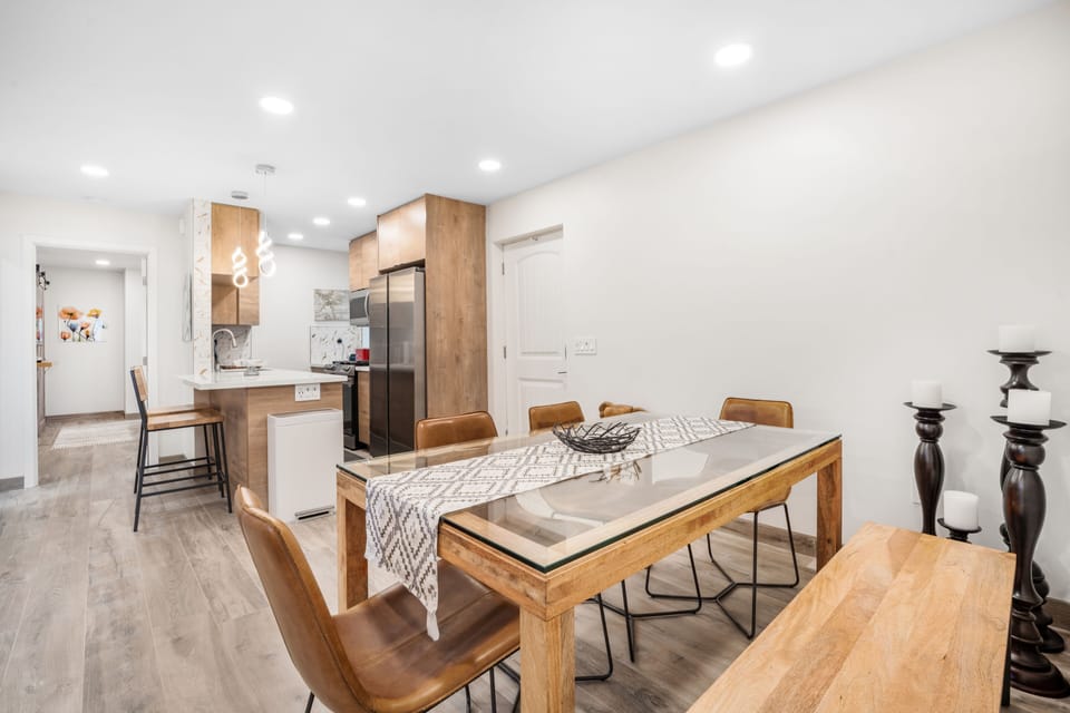 Dine and Unwind: Our Open Concept Dining Area for Six.