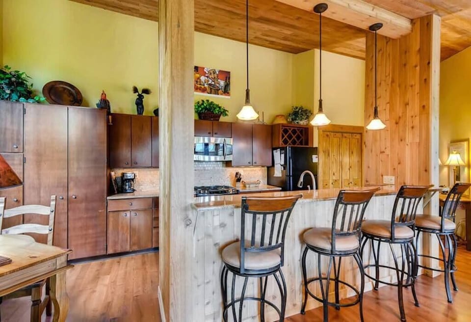 Kitchen and bar area 