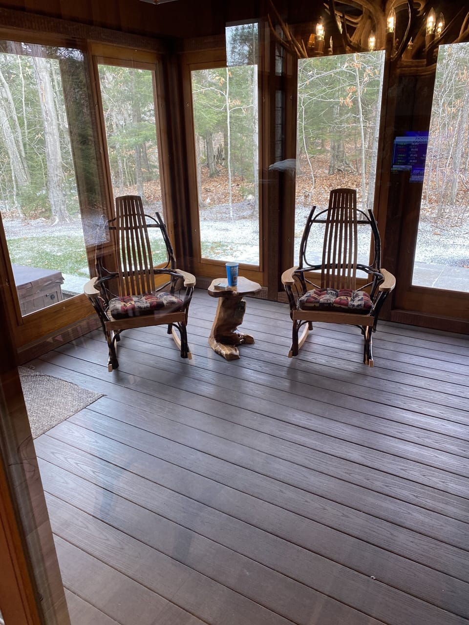 main level, sitting porch