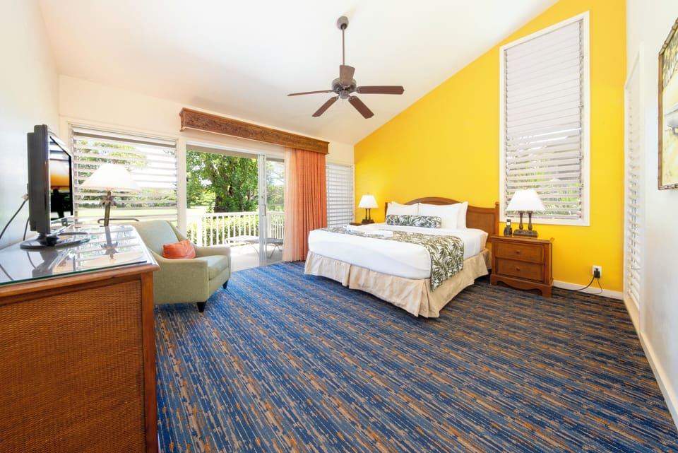 Open the doors and savor morning air from your room.