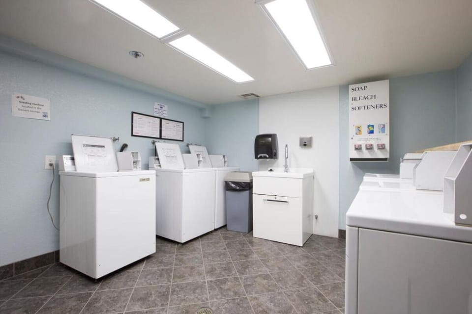Refresh your wardrobe easily with convenient on-site laundry machines.