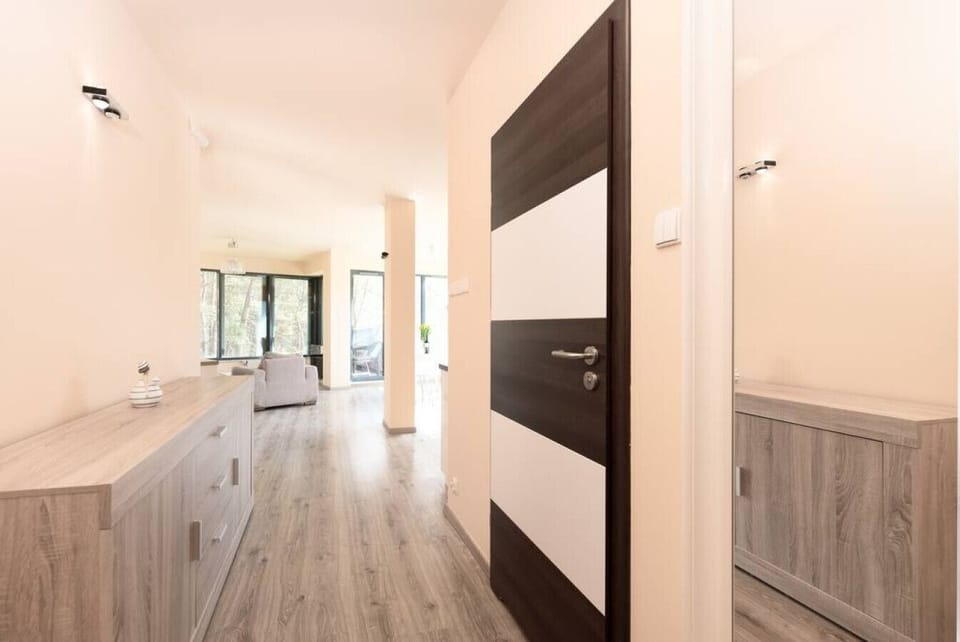 hall and entrance to the living room