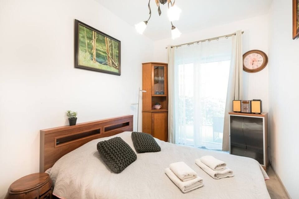 Bed in the bedroom