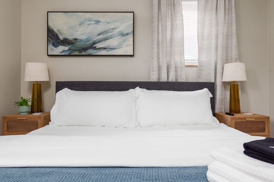 Relax and unwind in the comfort of this king-sized bed