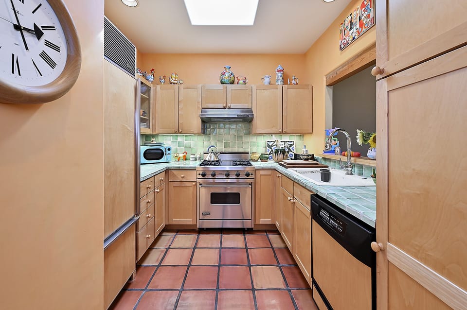 Kitchen with Viking professional gas stove