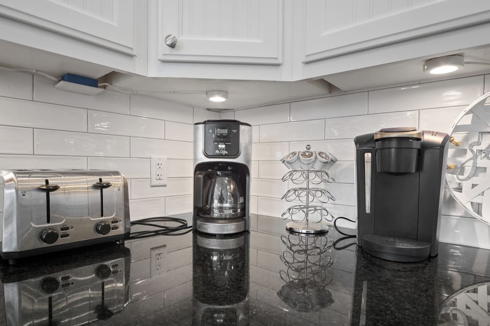 Multiple coffee options to enjoy.