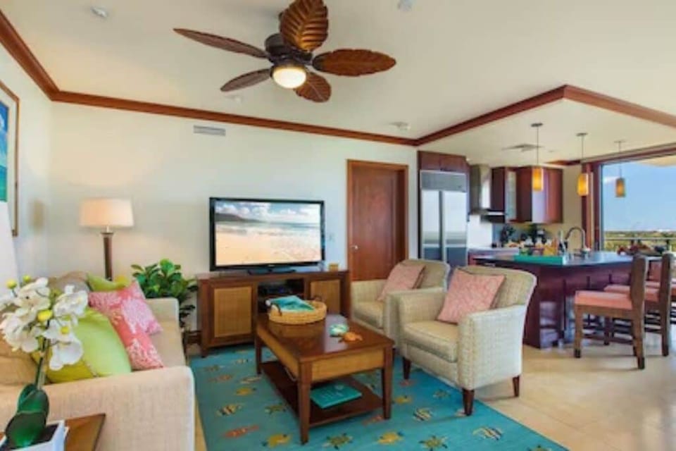 The spacious villa affords you openness, comfy seating and beautiful memories.