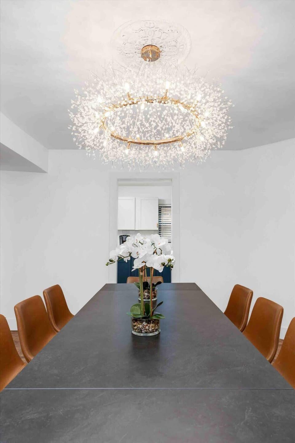 Bright dining space perfect for gatherings.