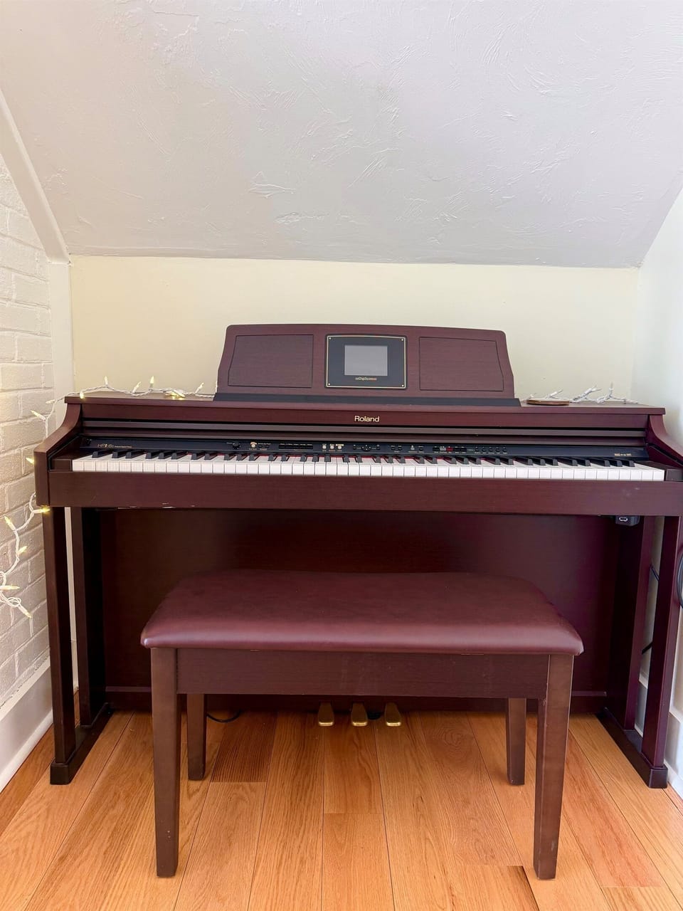 Roland electric piano with weighted keys