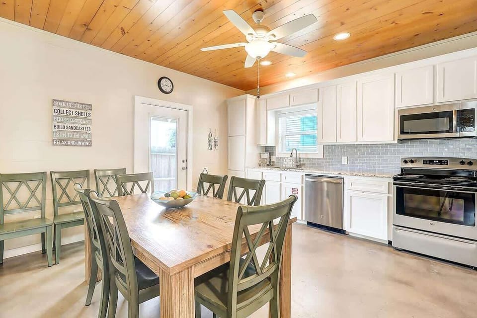Gather round our spacious dining table, seating 6 comfortably