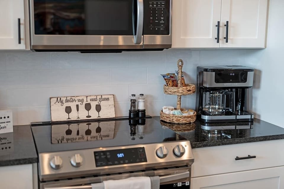 All new stainless steel appliances.