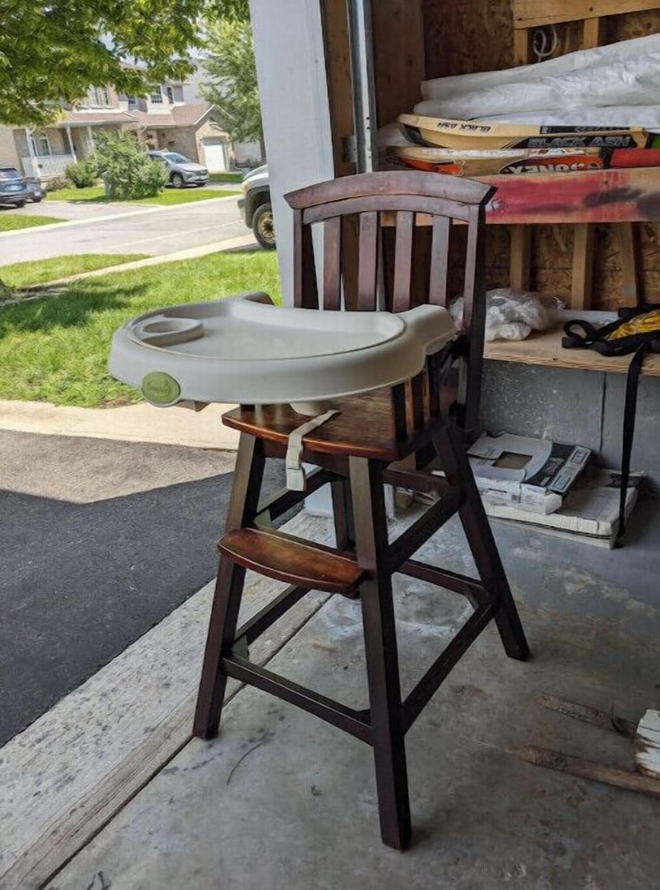 High chair in the dinning room