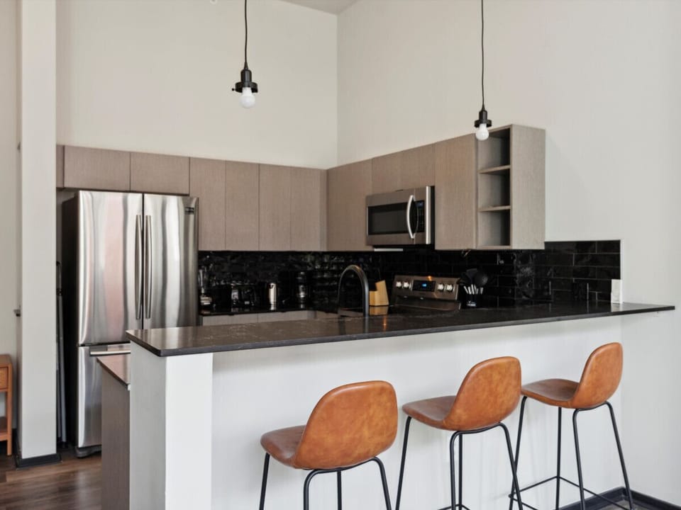 Fully equipped kitchen with variety of kitchen utensils where you could cook your own meals!