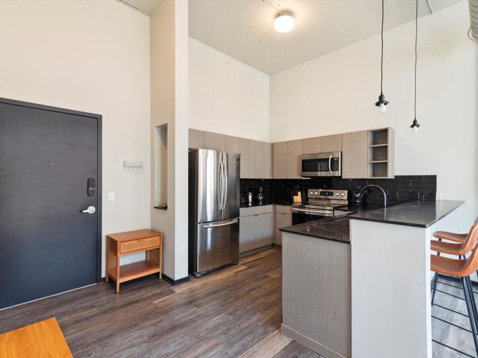 Fully equipped kitchen with variety of kitchen utensils where you could cook your own meals!