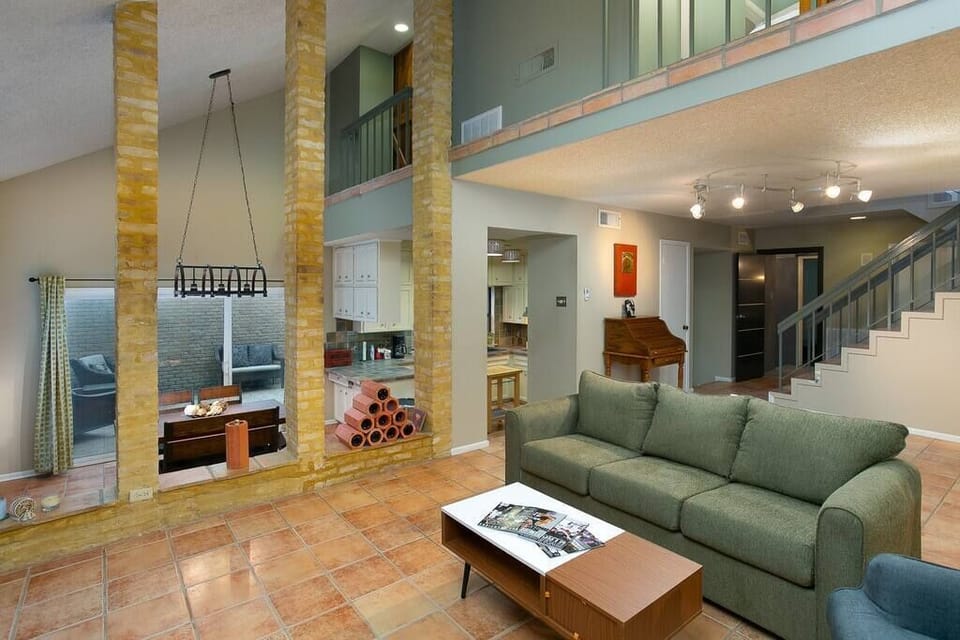 Living Room with balconies