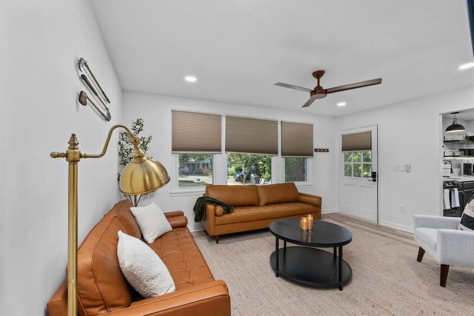 Where comfort meets style: This spacious living room is the hub of ease.