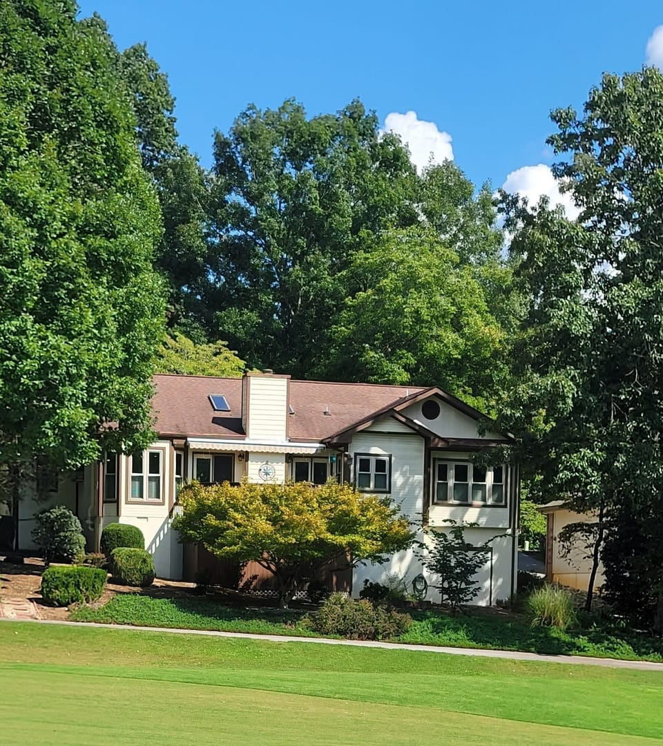 Property rear view from golf course