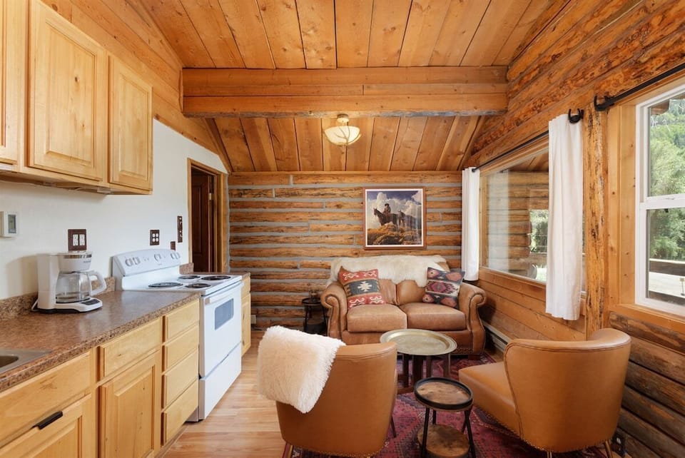 Your open-concept living/dining/kitchen area - all with gorgeous views of the Maroon Bells at your doorstep