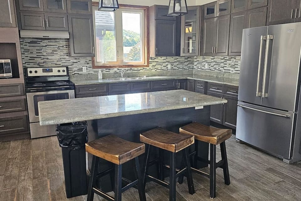 Kitchen island on 2nd level