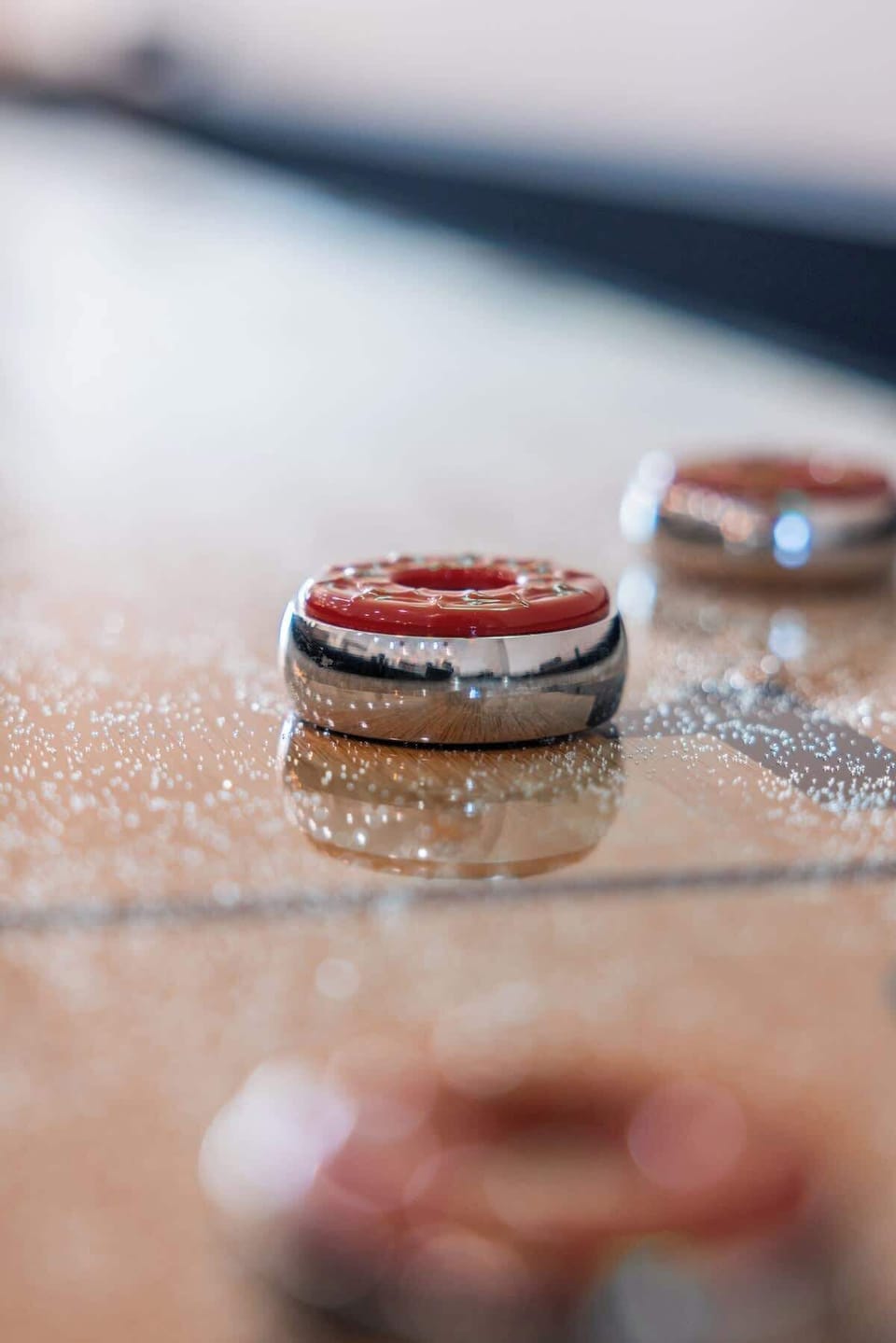 Challenge your group to a game of shuffleboard in the entertainment area.